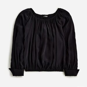 J. Crew Collection sheer gathered top
